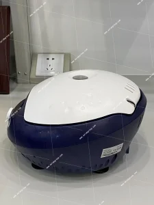 Side angle view of AELAB D2012 Plus mini centrifuge showing compact design and lid