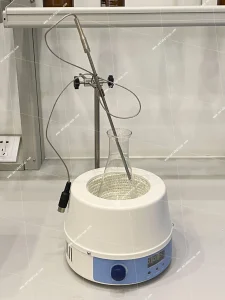AELAB HJ-6 Magnetic Stirring Heating Mantle showing digital control panel and power cord