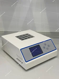Angled right side view of NDK200-1 / NDK200-2 nitrogen sample concentrator with digital display