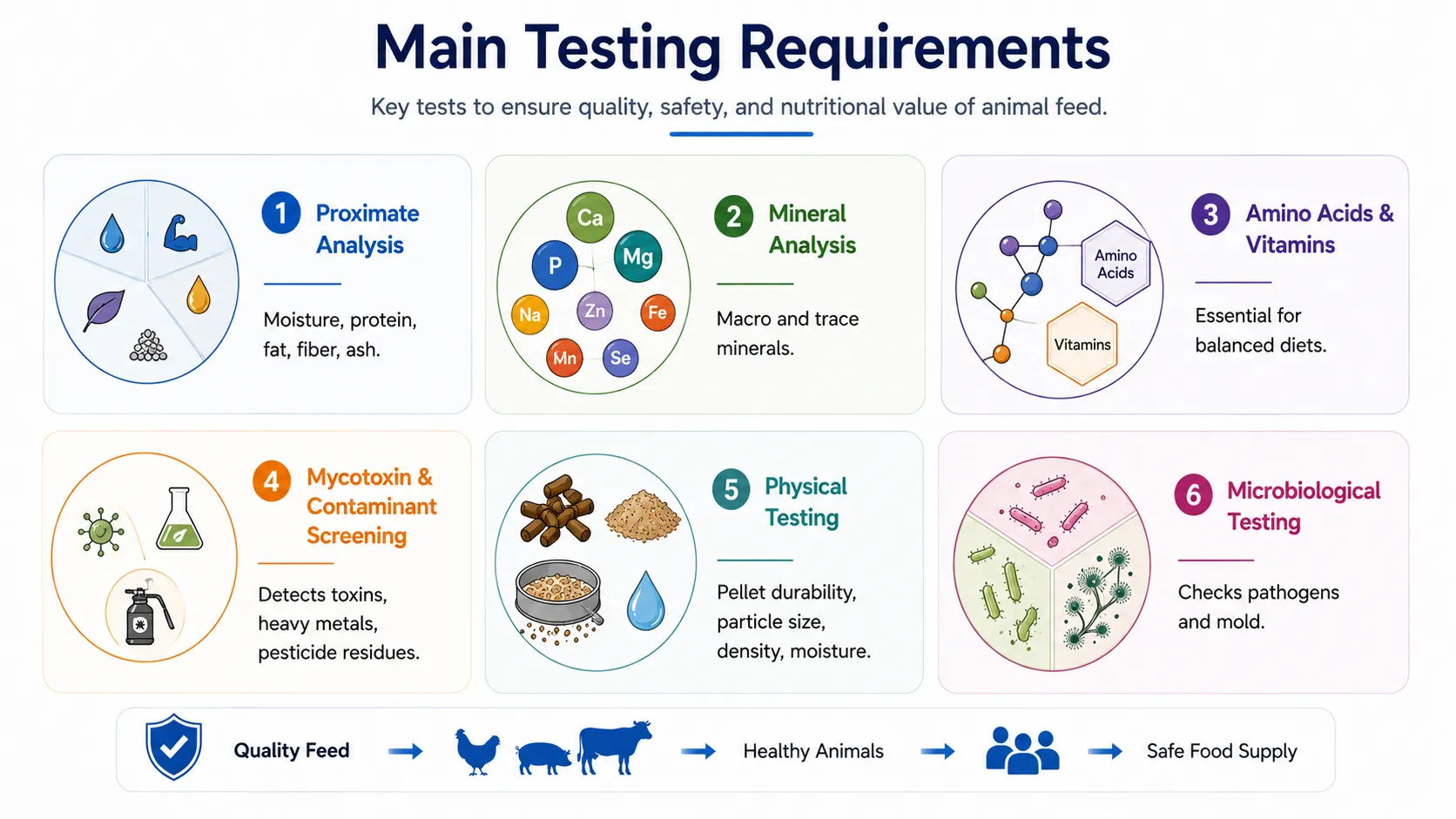 Animal Feed Testing Requirements – Quality Control, Nutrition and Contaminant Analysis