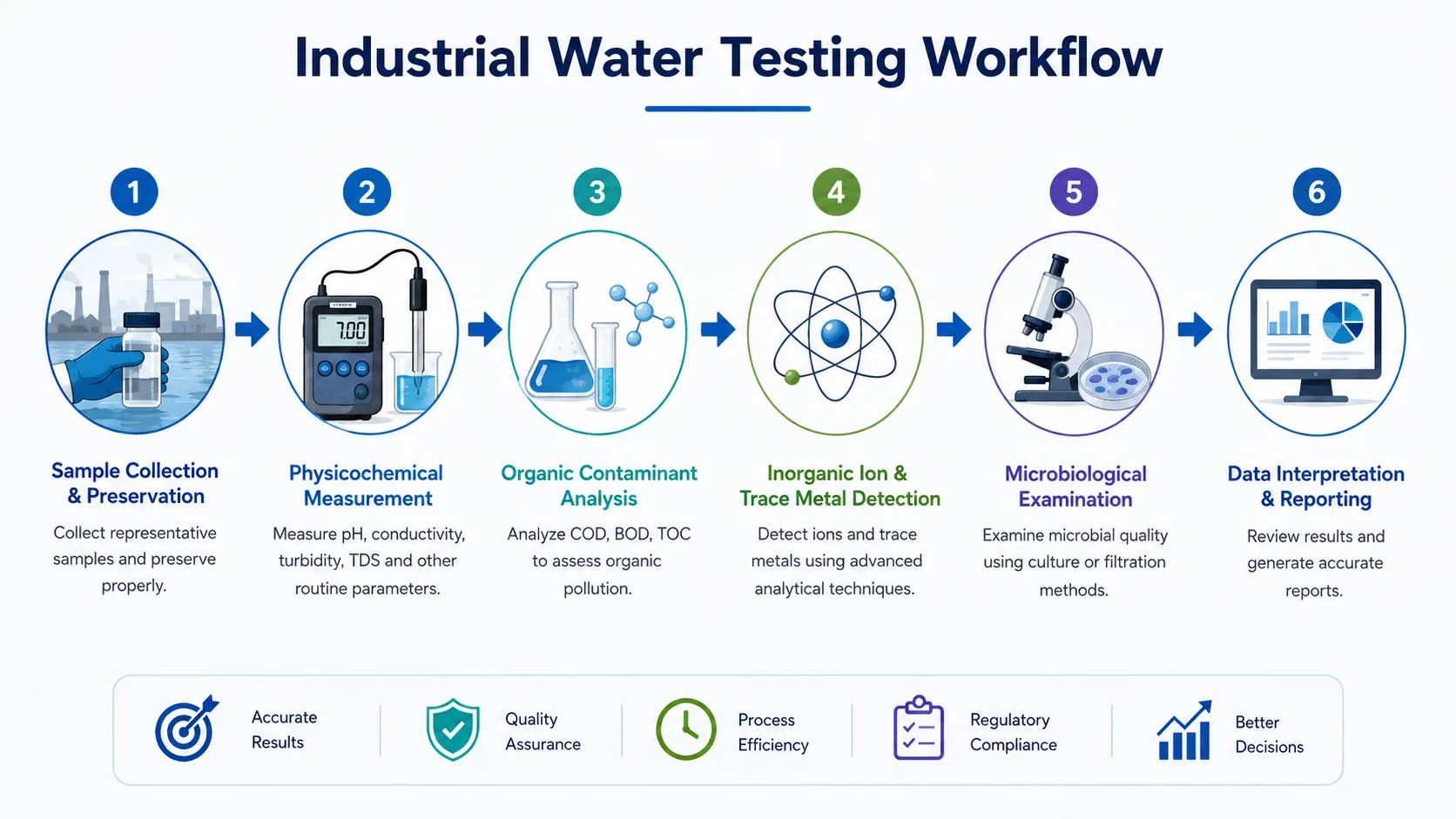 Industrial Water Testing Workflow – From Sample Collection to Data Reporting