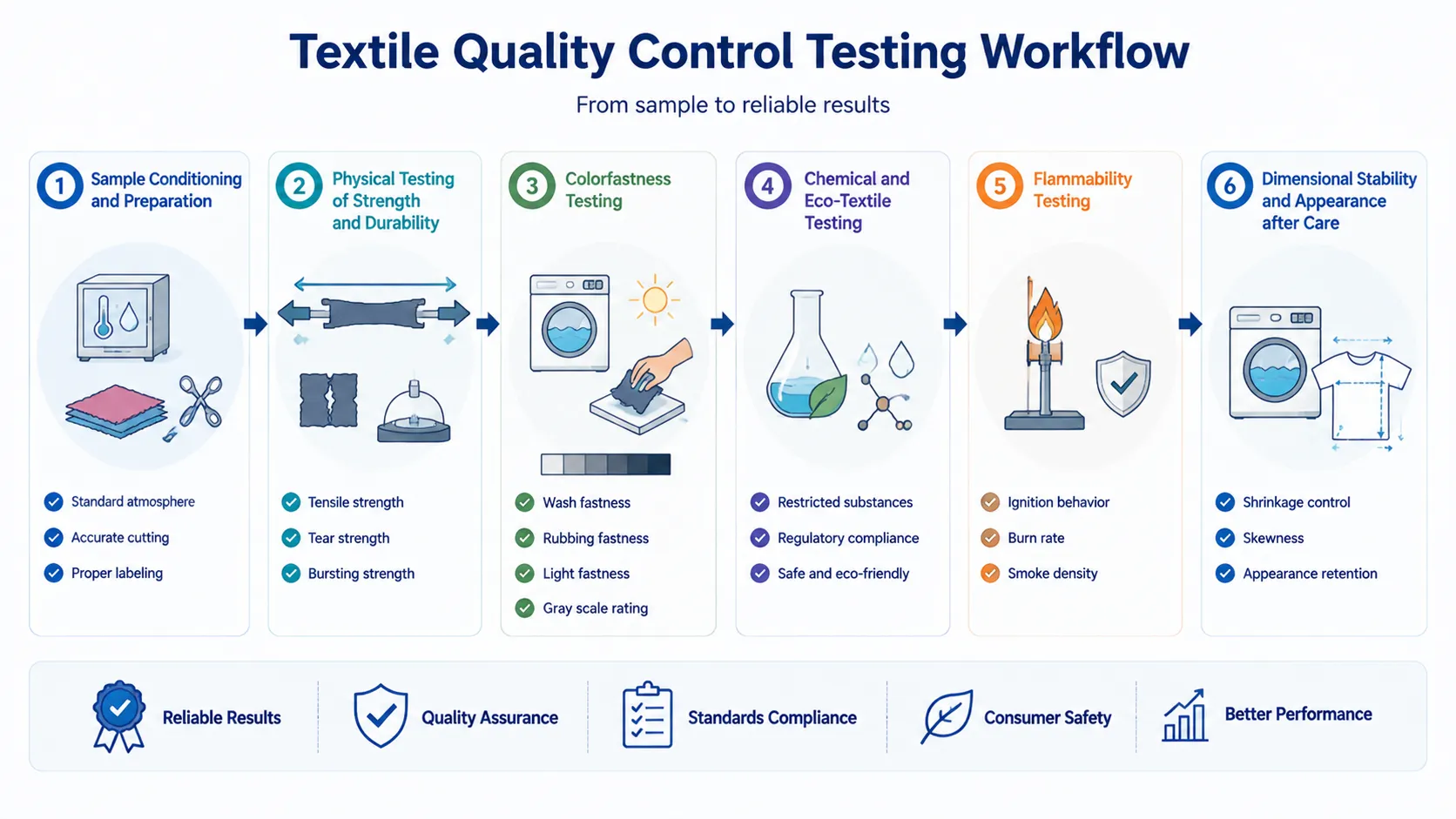 Textile Quality Control Testing Workflow