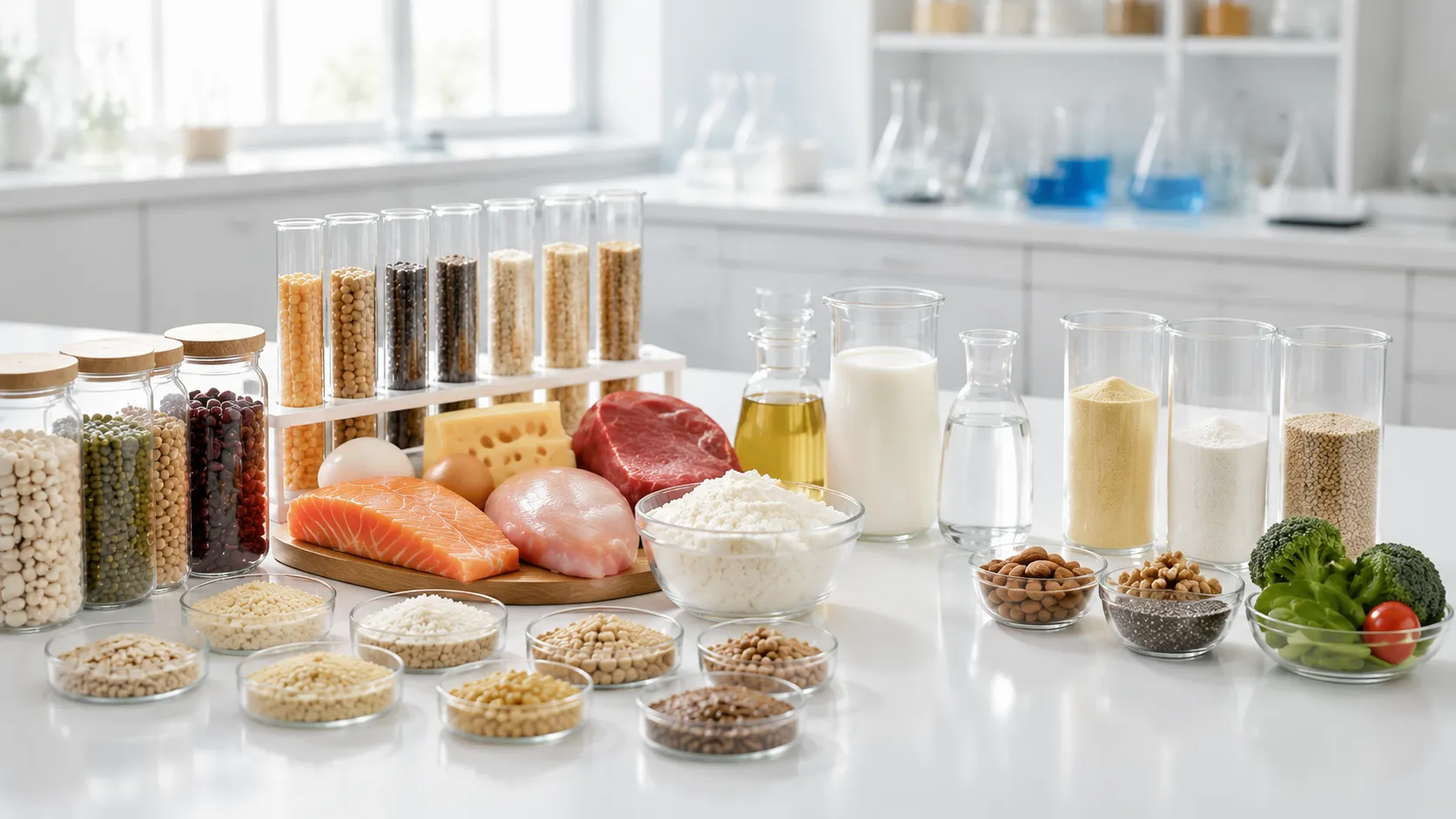 Food nutritional analysis laboratory equipment including moisture analyzer, analytical balance and protein analyser aelab