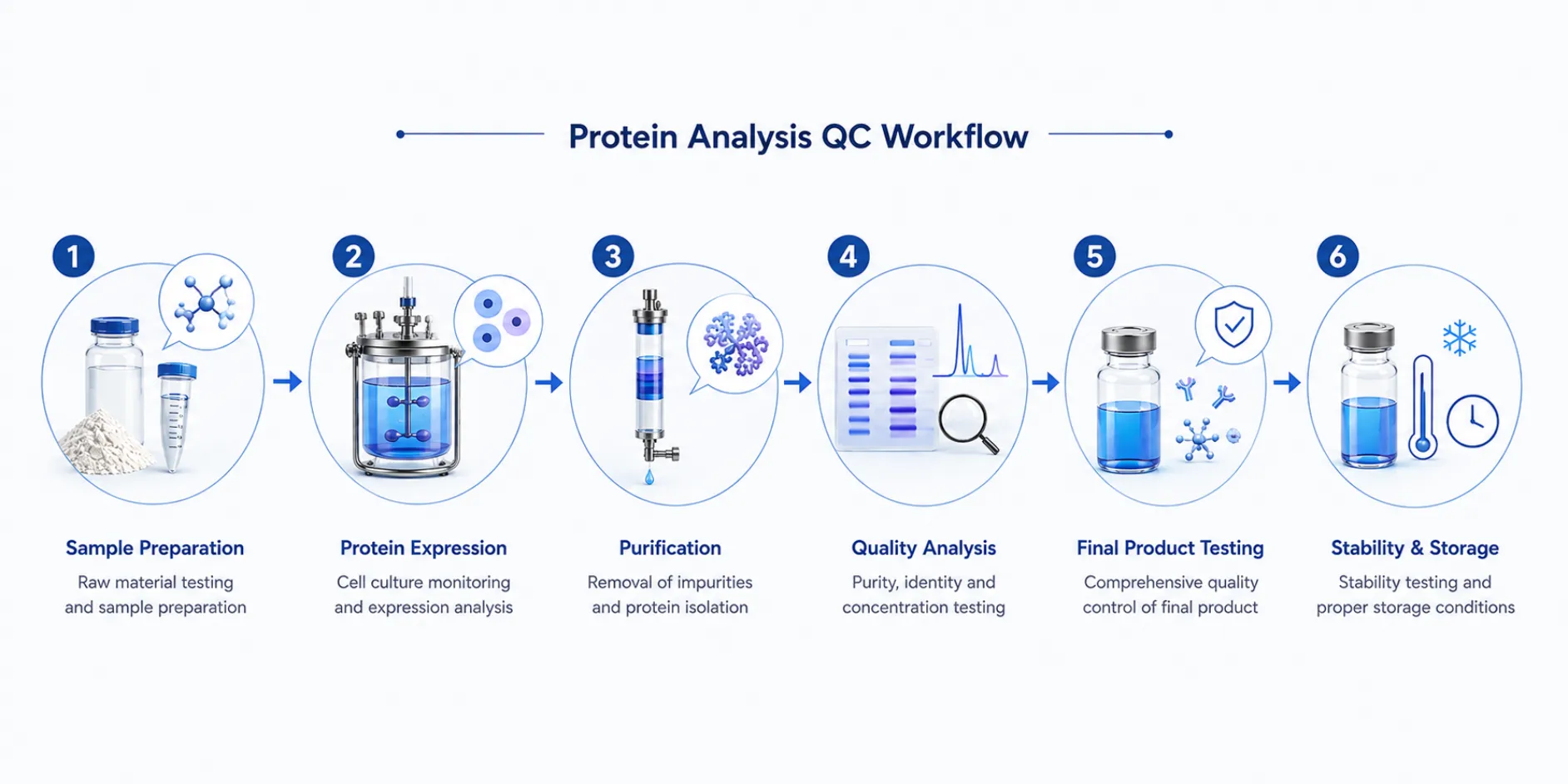 Protein analysis quality control workflow AELAB